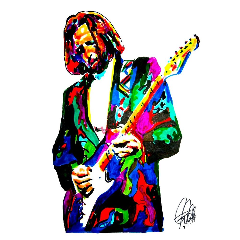 Eric Clapton Guitar Blues Rock Music Poster Print Wall Art 18x24
